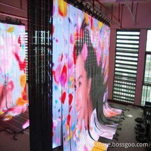 P9.375mm Stage Flexible LED Curtain Screen with 3-in-1 SMD 3528 Pixel Configuration
